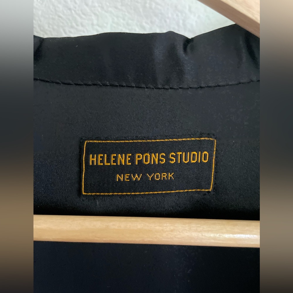 Early 1900s Black and Gold Silk Brocade Coat Designer Helene Pons Studio - Picture 6 of 16